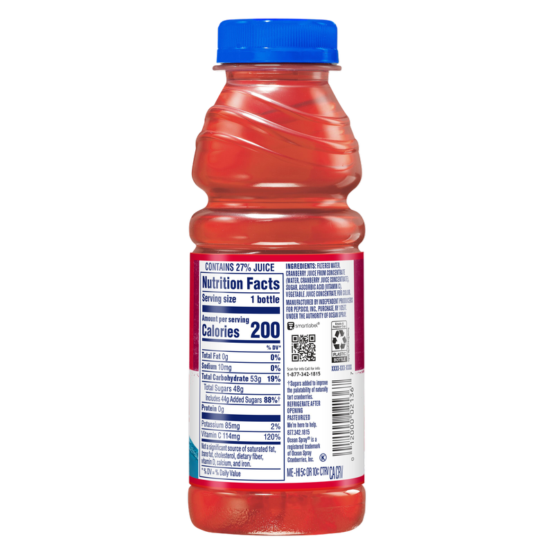 Ocean Spray Cranberry Juice 15.2oz Btl