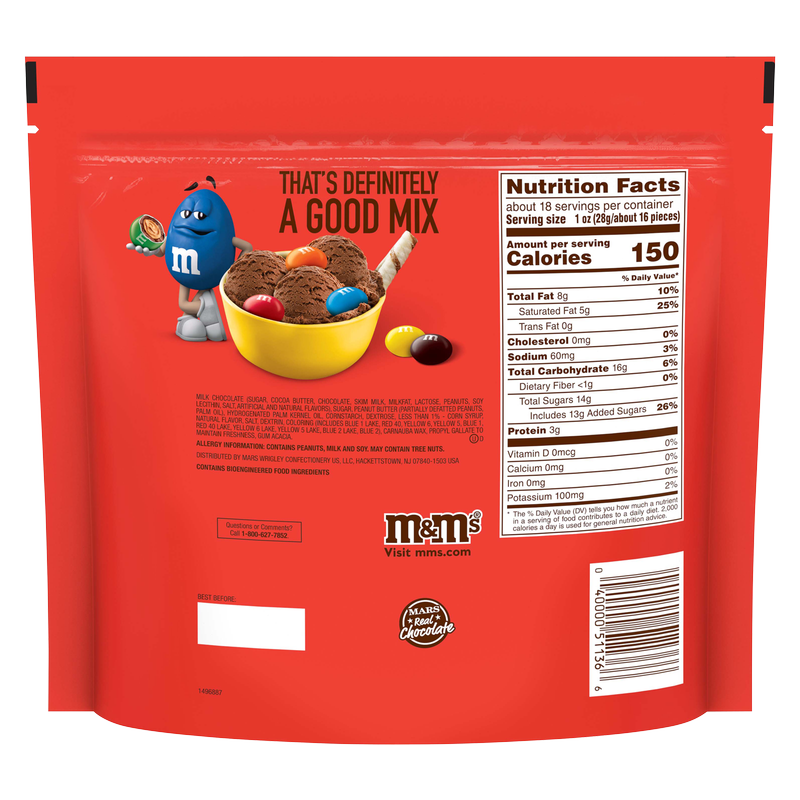 M&M's Peanut Butter Milk Chocolate Candies Family Size 18.4oz