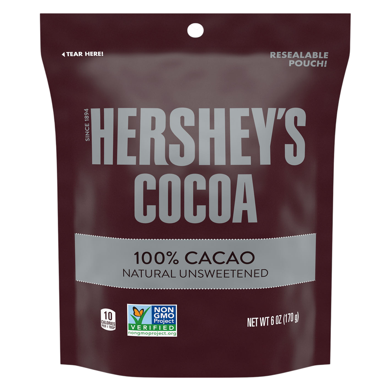 HERSHEY'S Natural Unsweetened Cocoa Powder Resealable Pouch, 6 oz
