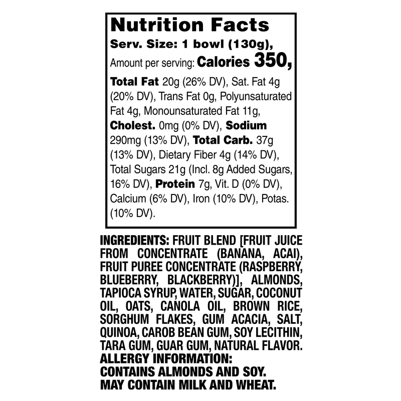 KIND Frozen Almond Triple Berry Smoothie Bowl 6oz