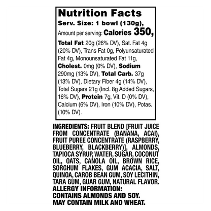 KIND Frozen Almond Triple Berry Smoothie Bowl 6oz