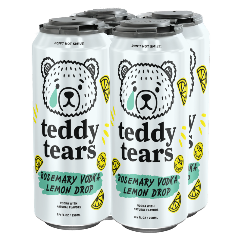 Teddy Tears Rosemary Vodka Lemon Drop 4pk 250ml Can
