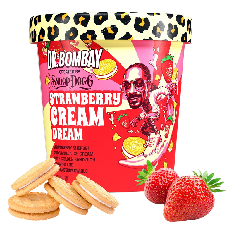 Dr. Bombay Strawberry Cream Dream Ice Cream Pint, 16 fl oz