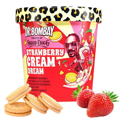 Dr. Bombay Strawberry Cream Dream Ice Cream Pint, 16 fl oz