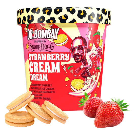 Dr. Bombay Strawberry Cream Dream Ice Cream Pint, 16 fl oz