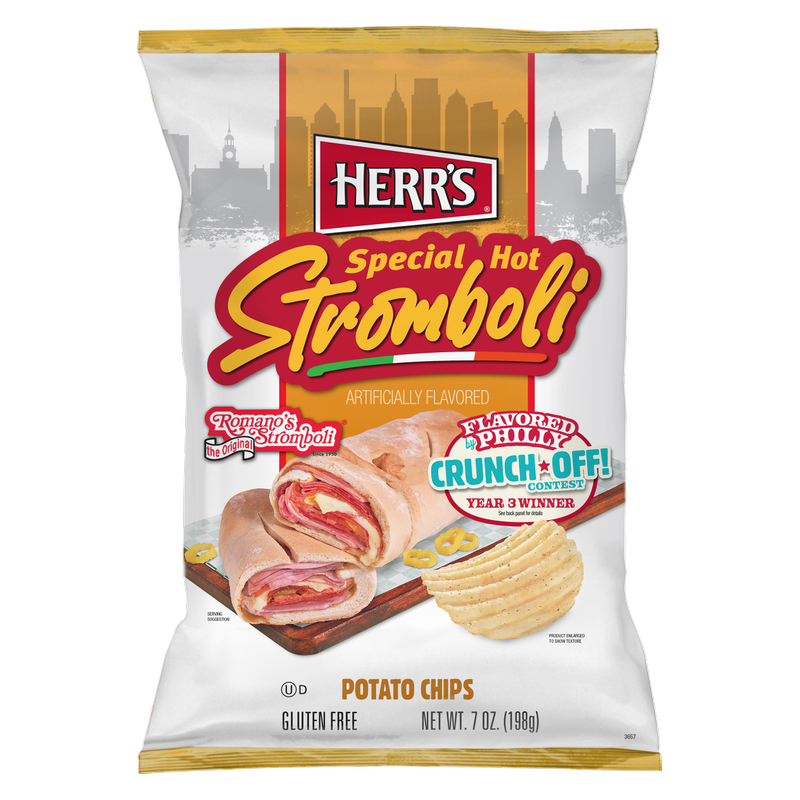 Herr's Stromboli Ripple Chips, 7 oz