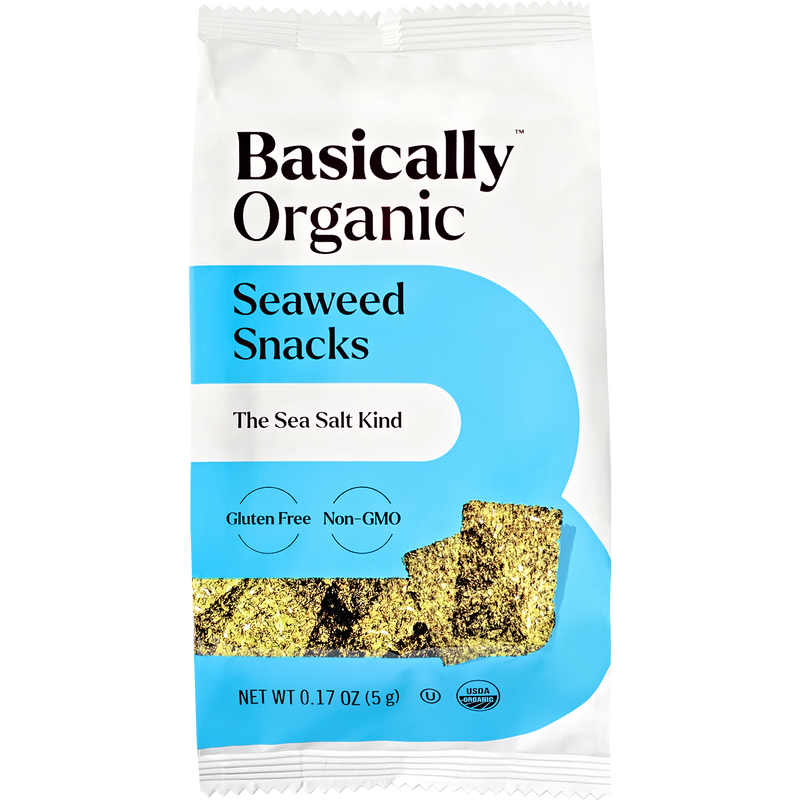 Basically Organic Sea Salt Seaweed Snacks, 3 pack