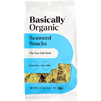 Basically Organic Sea Salt Seaweed Snacks, 3 pack