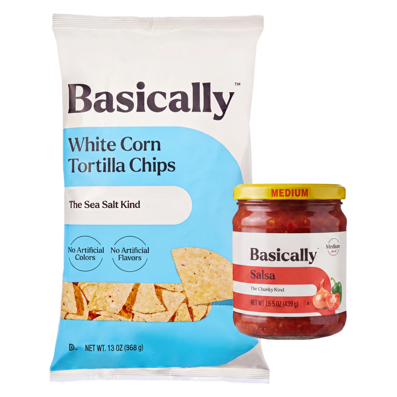 Basically  Sea Salt White Corn Tortilla Chips & Basically Salsa