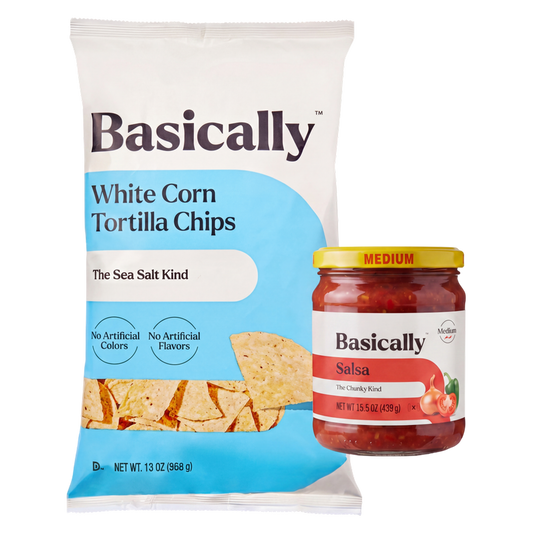 Basically  Sea Salt White Corn Tortilla Chips & Basically Salsa