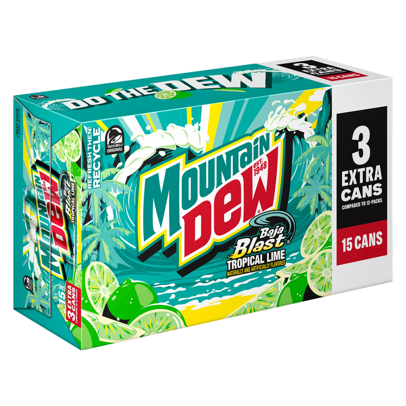 Mountain Dew Baja Blast 15pk 12oz Can