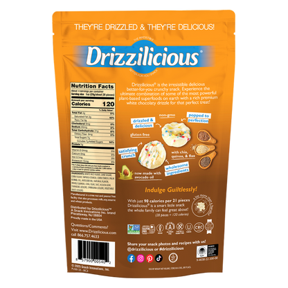 Drizzilicious Birthday Cake Drizzled Mini Rice Cake, 4oz