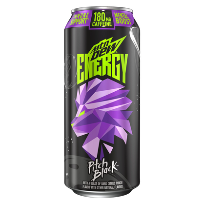 Mountain Dew Energy Pitch Black 16oz Can