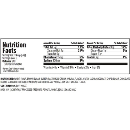 The Cookie Dough Cafe Chocolate Chip Gourmet Edible Cookie Dough 16oz