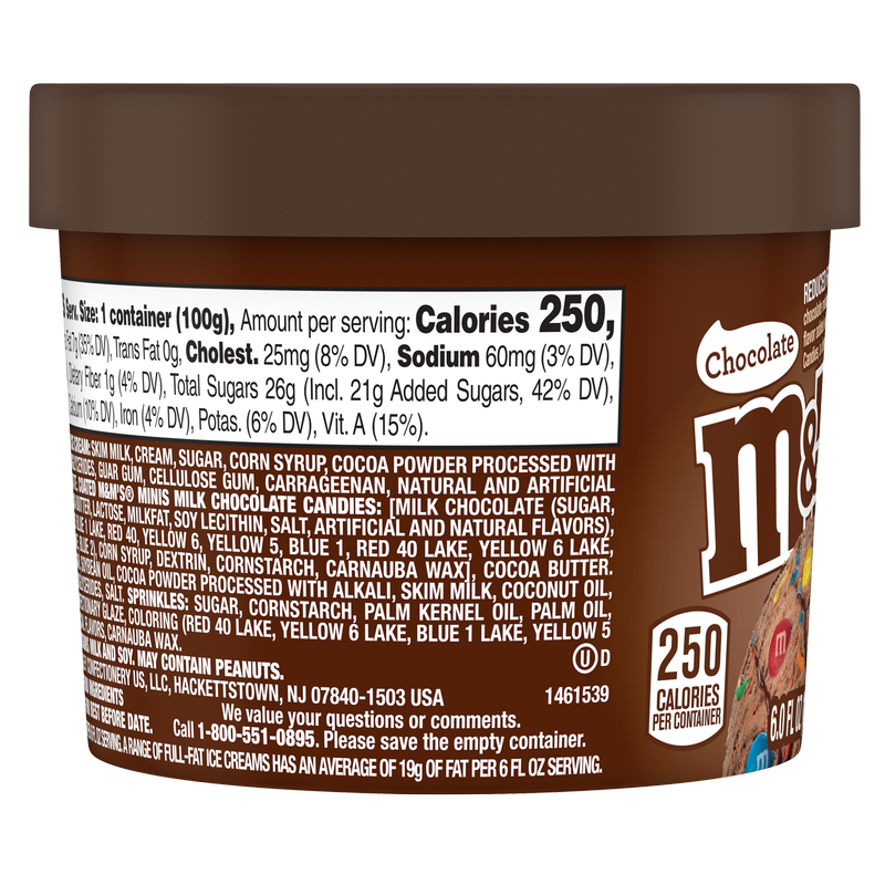 M&M's Chocolate Reduced Fat Ice Cream with Mini M&M's Cup 6oz