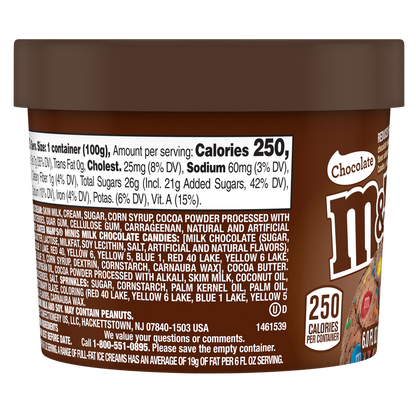 M&M's Chocolate Reduced Fat Ice Cream with Mini M&M's Cup 6oz