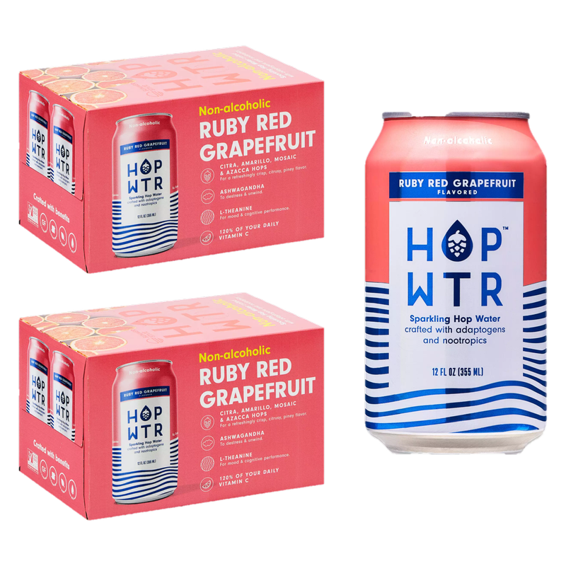HOP WTR Ruby Red Grapefruit 12pk 12oz Can