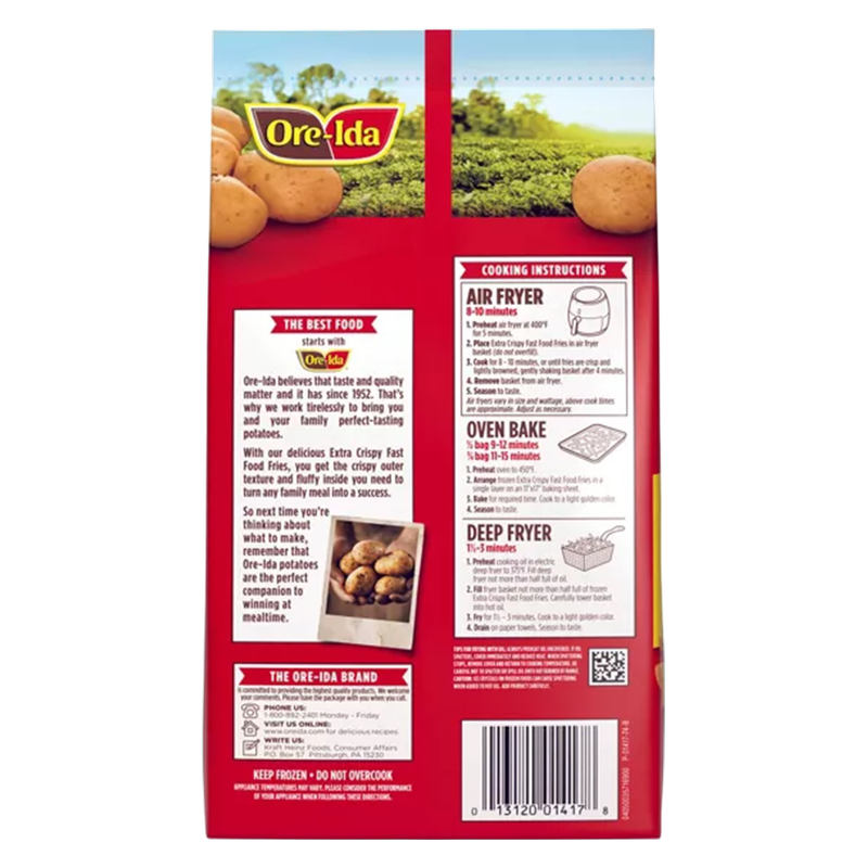 Ore Ida Extra Crispy Fast Food Fries, 26oz