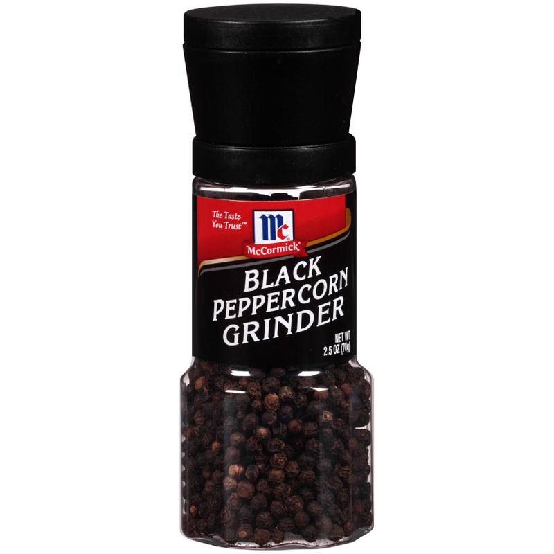 McCormick Black Peppercorn Grinder, 2.5oz.