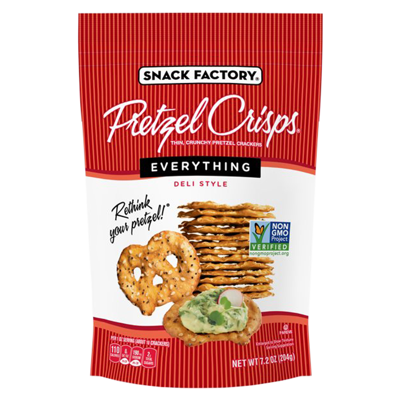 Pretzel Crisps Everything Pretzel Crackers, 7.2oz