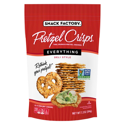 Pretzel Crisps Everything Pretzel Crackers, 7.2oz
