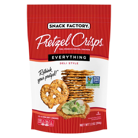 Pretzel Crisps Everything Pretzel Crackers, 7.2oz
