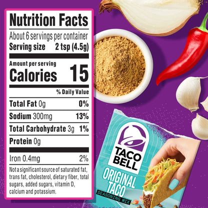 Kraft Heinz Taco Bell Original Seasonings Mix, 1oz.