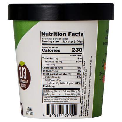 Frutero Coconut Ice Cream Pint 16oz