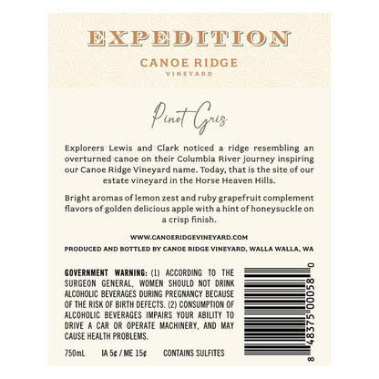 Canoe Ridge Expedition Pinot Gris 750ml