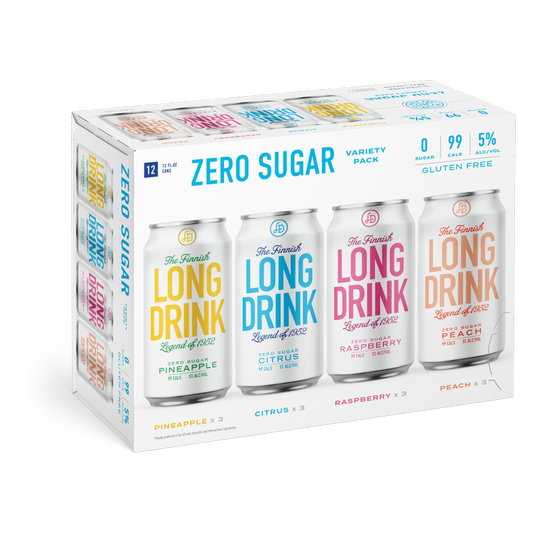 Long Drink Zero Sugar Variety 12 Pack 12oz Can 5% ABV
