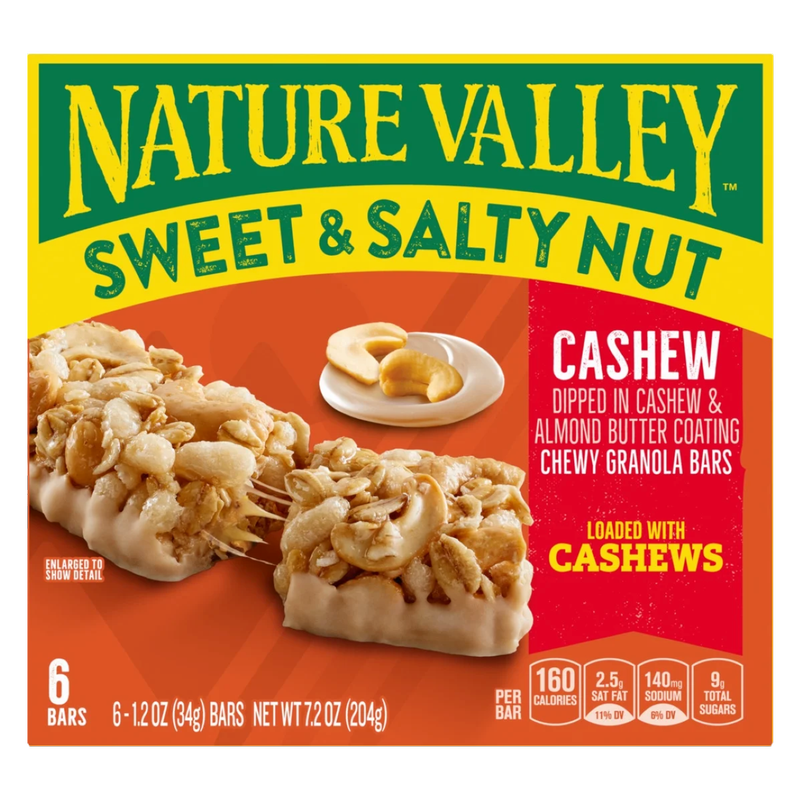Nature Valley Cashew Bars, 6 ct