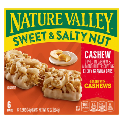 Nature Valley Cashew Bars, 6 ct
