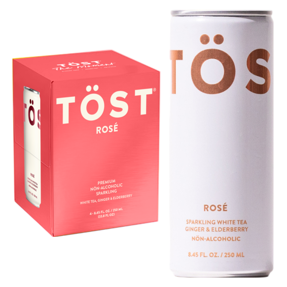 TöST Rose Non-Alcoholic Sparkling Refresher 4pk 250mL Can