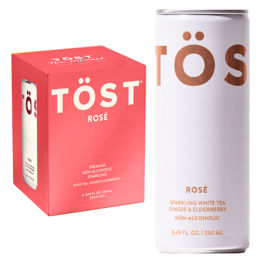 TöST Rose Non-Alcoholic Sparkling Refresher 4pk 250mL Can