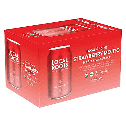 Local Roots Hard Kombucha Strawberry Mojito 6pk 12oz Can