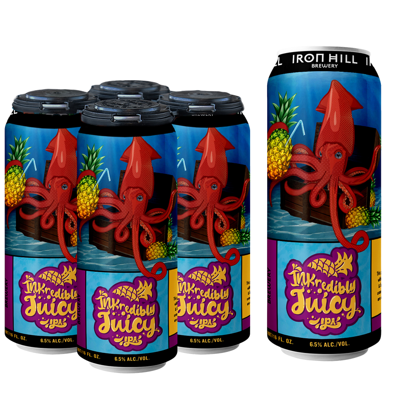 Iron Hill Inkredibly Juicy Pineapple IPA 4pk 16oz Can 6.5% ABV