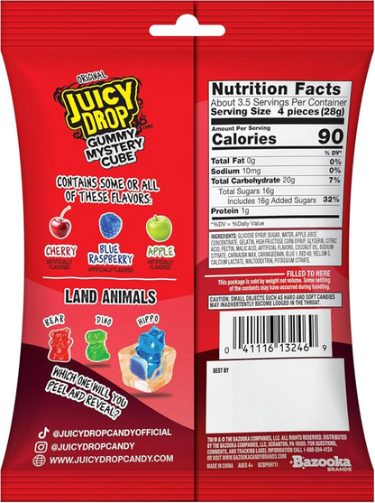 Juicy Drop Original Gummy Mystery Cube, 5oz