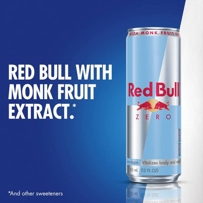 Red Bull Zero Energy Drink 4pk 12oz Can- XL