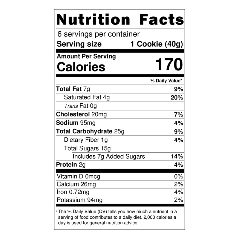 Sweet Shot Cookies Chocolate Chip Ganache 6ct 10oz