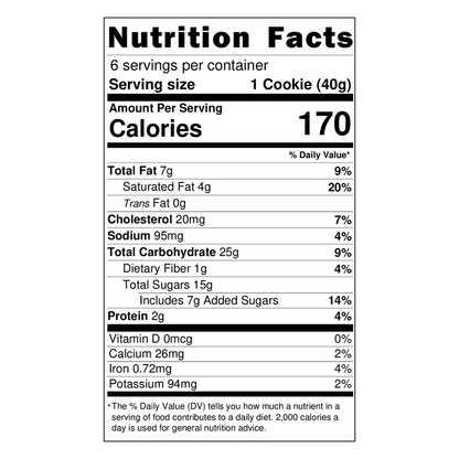 Sweet Shot Cookies Chocolate Chip Ganache 6ct 10oz