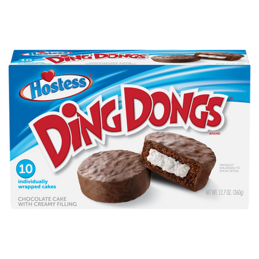 HOSTESS Chocolate DING DONGS, Creamy Filling, Individually Wrapped - 10 Count, 12.70 oz