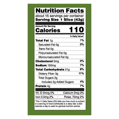 Rudi's Organic Frozen Honey Sweet 100% Whole Wheat - 22oz