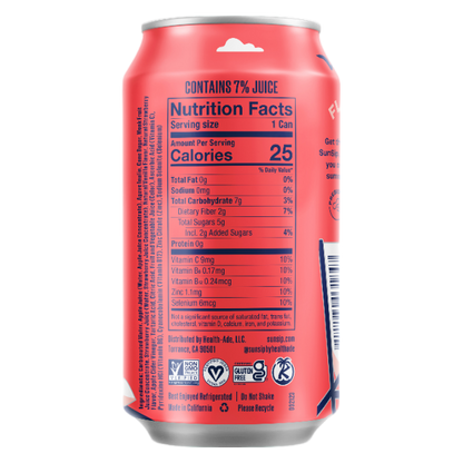 Sunsip Soda Strawberry Vanilla 11.5oz Can