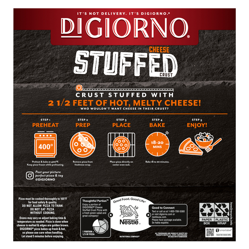DiGiorno Frozen Cheese Stuffed Crust Pepperoni Pizza, 22.2oz