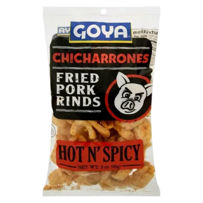 Goya Hot & Spicy Fried Chicharrones, 3 oz