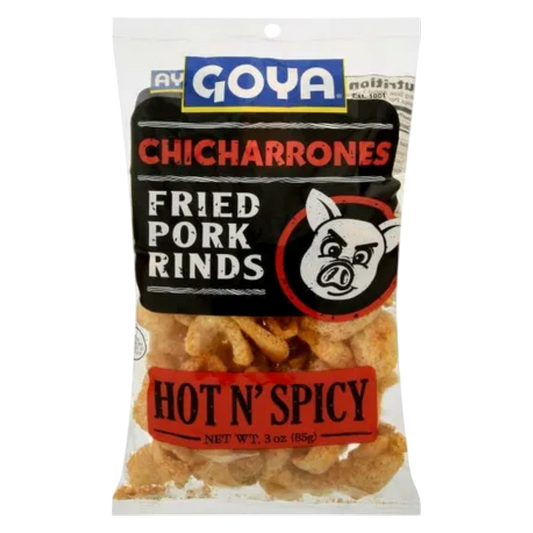 Goya Hot & Spicy Fried Chicharrones, 3 oz