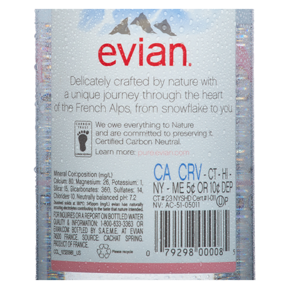 Evian Natural Spring Water 500ml Btl