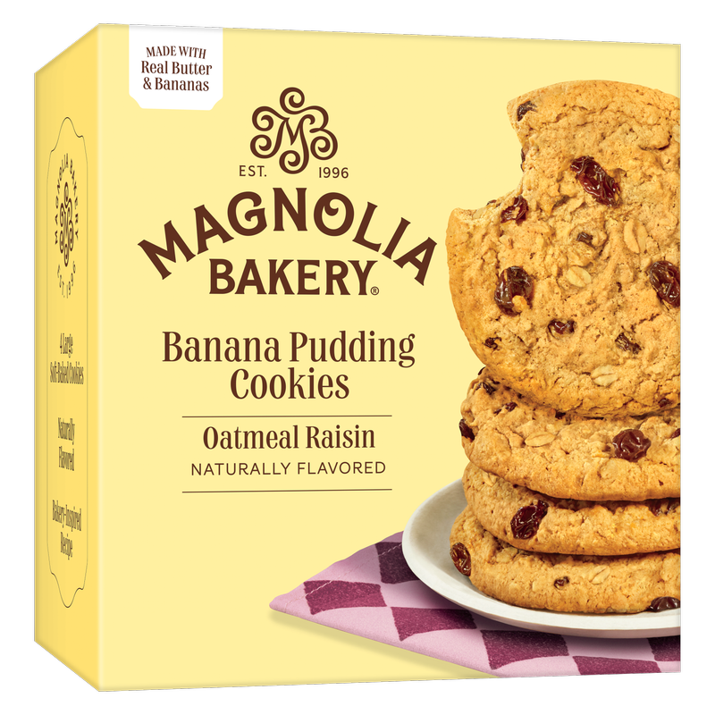 Magnolia Bakery, Banana Pudding Cookies, Oatmeal Raisin, 8oz 4 count