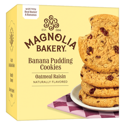 Magnolia Bakery, Banana Pudding Cookies, Oatmeal Raisin, 8oz 4 count