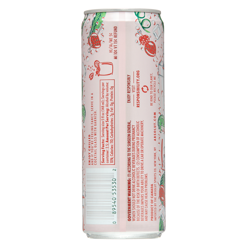 Absolut Berry Vodkarita 4pk 12oz Can 10.0% ABV